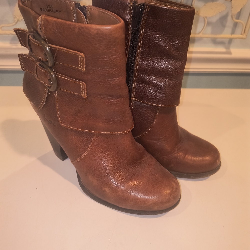 Brown Leather Ankle Boots B.O.C.